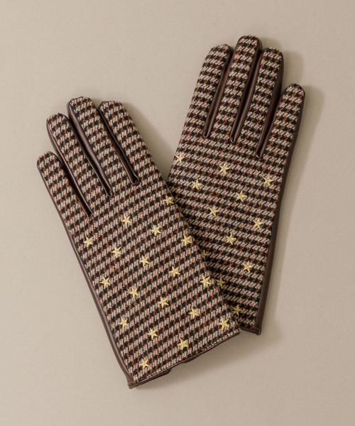 KATHARINE ROSS(キャサリンロス)の「【KATHARINE ROSS】星柄刺繍グローブ(手袋・レディース・ブラック/ブラウン・MEDIUM)」の8枚目の写真
