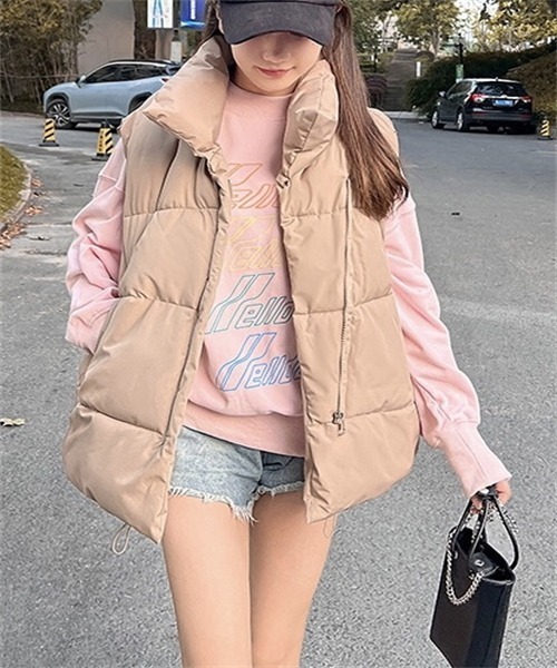 FREE STYLISTS(フリー スタイリスト)の「ダウンベスト(ダウンベスト・レディース・ブラック/カーキ/アイボリー・L/XL/M)」の18枚目の写真