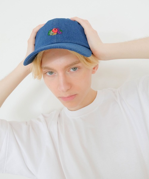 FRUIT OF THE LOOM】LOGO EMB LOW CAP/デニムキャップ（キャップ