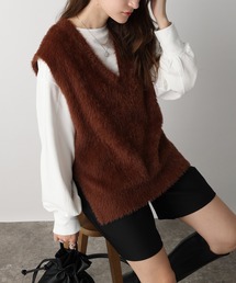 acro | フェザーヤーンVネックベスト/AC3325(ベスト)