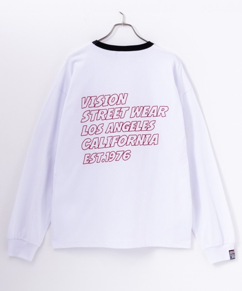 VISION STREET WEAR(ヴィジョンストリートウェア)の「VISION STREET WEAR ハートサガラ刺繍長袖Tシャツ(Tシャツ/カットソー・メンズ・ブラック/ホワイト×ブラック/ホワイト×レッド・L/M/XL)」の5枚目の写真