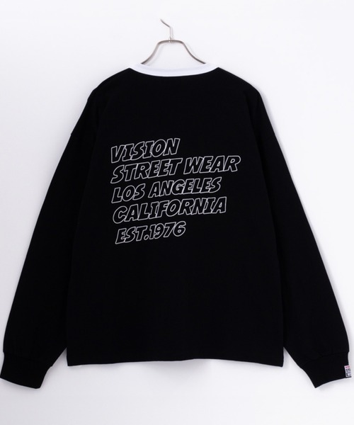 VISION STREET WEAR(ヴィジョンストリートウェア)の「VISION STREET WEAR ハートサガラ刺繍長袖Tシャツ(Tシャツ/カットソー・メンズ・ブラック/ホワイト×ブラック/ホワイト×レッド・L/M/XL)」の9枚目の写真