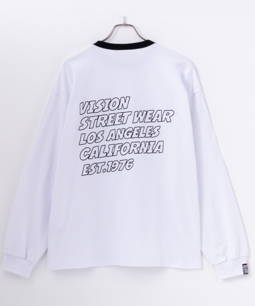 VISION STREET WEAR(ヴィジョンストリートウェア)の「VISION STREET WEAR ハートサガラ刺繍長袖Tシャツ(Tシャツ/カットソー・メンズ・ブラック/ホワイト×ブラック/ホワイト×レッド・L/M/XL)」の7枚目の写真