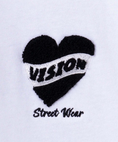 VISION STREET WEAR(ヴィジョンストリートウェア)の「VISION STREET WEAR ハートサガラ刺繍長袖Tシャツ(Tシャツ/カットソー・メンズ・ブラック/ホワイト×ブラック/ホワイト×レッド・L/M/XL)」の12枚目の写真
