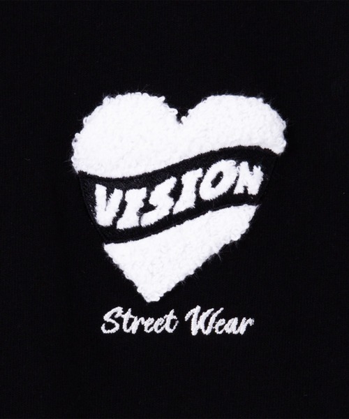 VISION STREET WEAR(ヴィジョンストリートウェア)の「VISION STREET WEAR ハートサガラ刺繍長袖Tシャツ(Tシャツ/カットソー・メンズ・ブラック/ホワイト×ブラック/ホワイト×レッド・L/M/XL)」の14枚目の写真