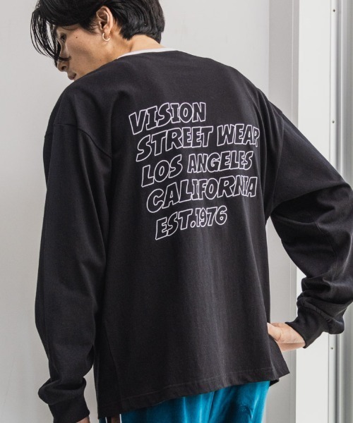 VISION STREET WEAR(ヴィジョンストリートウェア)の「VISION STREET WEAR ハートサガラ刺繍長袖Tシャツ(Tシャツ/カットソー・メンズ・ブラック/ホワイト×ブラック/ホワイト×レッド・L/M/XL)」の21枚目の写真