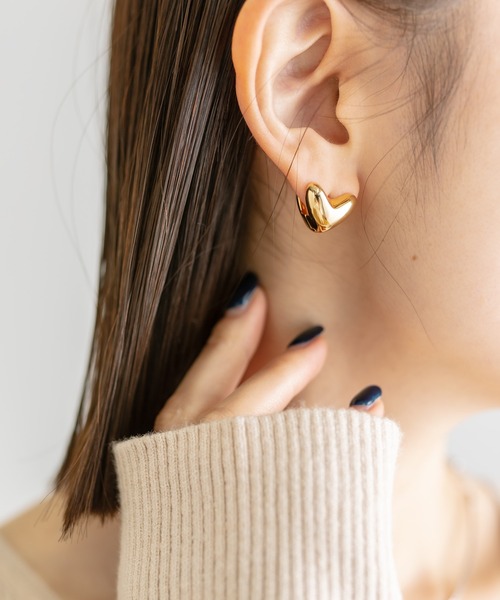 mystic（ミスティック）の「[Eau] heart pierece（ピアス（両耳用）・レディース・ゴールド/シルバー・ONE SIZE）」の5枚目の写真