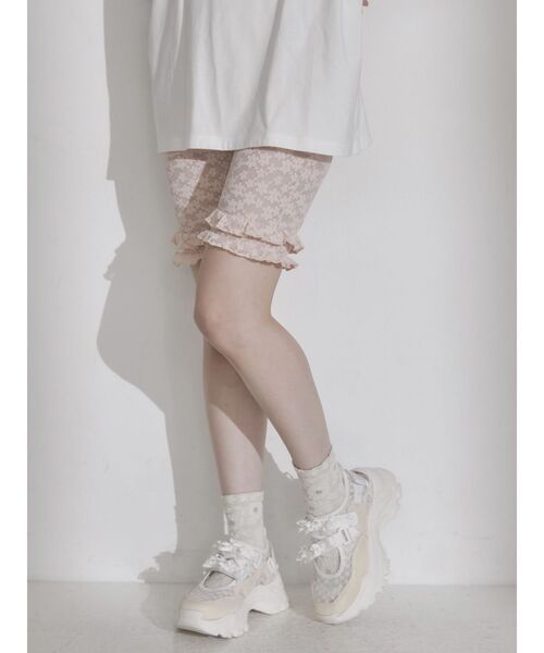 merry jenny（メリージェニー）の「フリルレースバイカーショーツ（レギンス/スパッツ・レディース・アイボリー/ブラック/ピンク・FREE）」の12枚目の写真