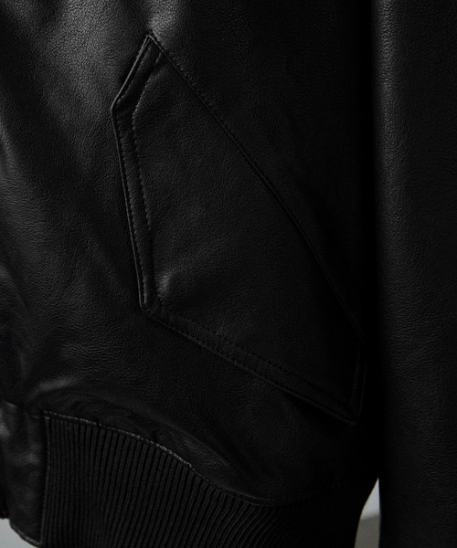 希少 Paul Smith ハイネック レザー ジャケット ファーストライン セール】【Alfred Alex】リブハイネック ビッグフライト