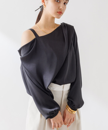 Rouge vif | とろみアシンメトリー2WAYオフショルブラウス(シャツ/ブラウス)