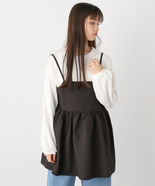 GLOBAL WORK（グローバルワーク）の「ポコポコキャミセット長袖/994146（Tシャツ/カットソー・キッズ・アイボリー/ブラック・150cm/170cm/140cm/160cm/130cm/120cm）」の9枚目の写真