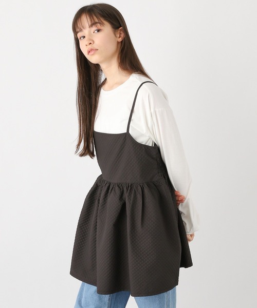 GLOBAL WORK（グローバルワーク）の「ポコポコキャミセット長袖/994146（Tシャツ/カットソー・キッズ・アイボリー/ブラック・150cm/170cm/140cm/160cm/130cm/120cm）」の10枚目の写真