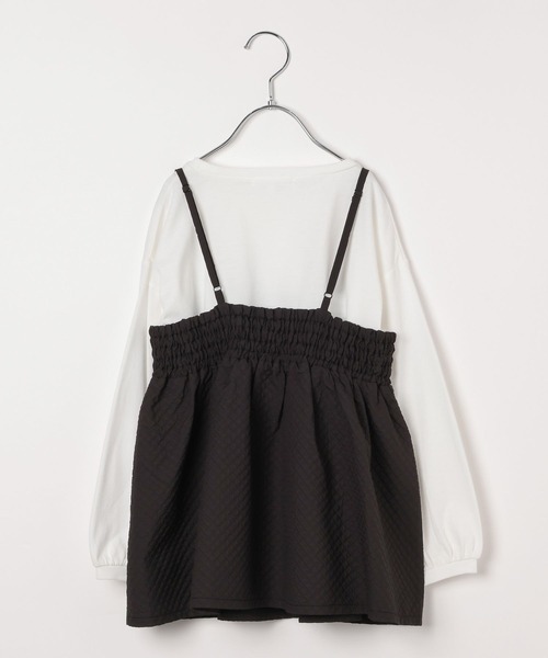 GLOBAL WORK（グローバルワーク）の「ポコポコキャミセット長袖/994146（Tシャツ/カットソー・キッズ・アイボリー/ブラック・150cm/170cm/140cm/160cm/130cm/120cm）」の17枚目の写真