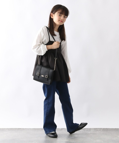 GLOBAL WORK（グローバルワーク）の「ポコポコキャミセット長袖/994146（Tシャツ/カットソー・キッズ・アイボリー/ブラック・150cm/170cm/140cm/160cm/130cm/120cm）」の3枚目の写真