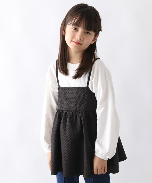 GLOBAL WORK（グローバルワーク）の「ポコポコキャミセット長袖/994146（Tシャツ/カットソー・キッズ・アイボリー/ブラック・150cm/170cm/140cm/160cm/130cm/120cm）」の5枚目の写真