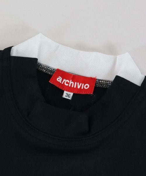 archivio（アルチビオ）の「<LADIES>部分メッシュ長袖プルオーバー【2024年春夏】（Tシャツ/カットソー・レディース・ブラック/イエロー/オレンジ/ホワイト・L/M/S）」の8枚目の写真