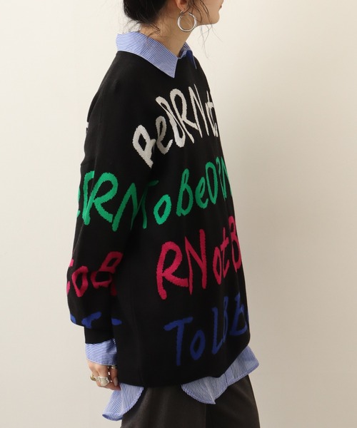 Chiaro（キアロ）の「chiaro プルオーバーニット（ニット/セーター・レディース・ダークグレー/ブラック/モカ・40）」の6枚目の写真