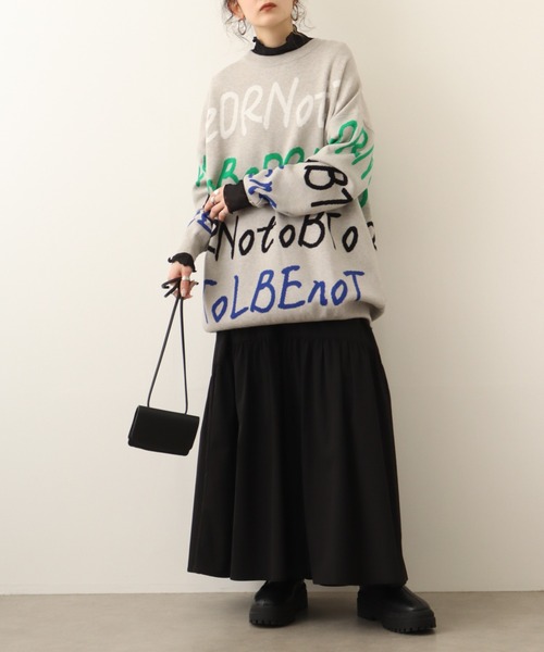 Chiaro（キアロ）の「chiaro プルオーバーニット（ニット/セーター・レディース・ダークグレー/ブラック/モカ・40）」の13枚目の写真