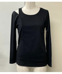 アシメレイヤードリブカットソー