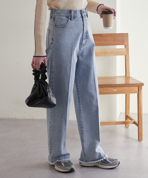 CIAOPANIC TYPY(チャオパニックティピー)の「【willow】デニムフリンジパンツ(デニムパンツ・レディース・サックスブルー/ブルー・S/M)」の5枚目の写真