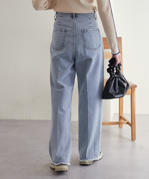 CIAOPANIC TYPY(チャオパニックティピー)の「【willow】デニムフリンジパンツ(デニムパンツ・レディース・サックスブルー/ブルー・S/M)」の8枚目の写真