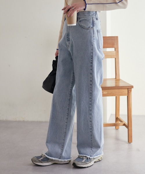 CIAOPANIC TYPY(チャオパニックティピー)の「【willow】デニムフリンジパンツ(デニムパンツ・レディース・サックスブルー/ブルー・S/M)」の6枚目の写真