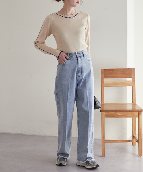 CIAOPANIC TYPY(チャオパニックティピー)の「【willow】デニムフリンジパンツ(デニムパンツ・レディース・サックスブルー/ブルー・S/M)」の10枚目の写真