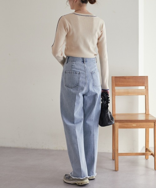 CIAOPANIC TYPY(チャオパニックティピー)の「【willow】デニムフリンジパンツ(デニムパンツ・レディース・サックスブルー/ブルー・S/M)」の12枚目の写真