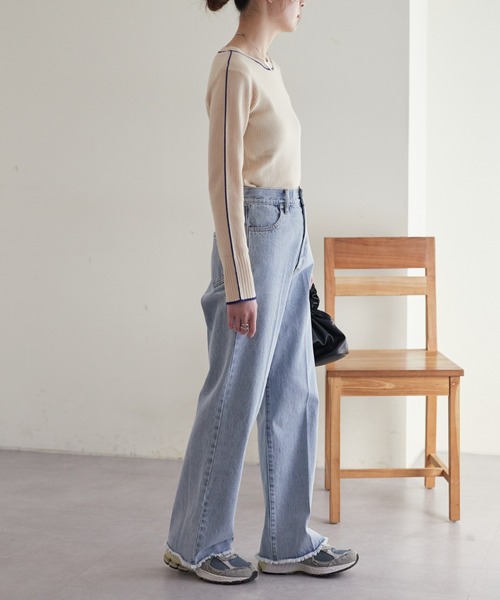 CIAOPANIC TYPY(チャオパニックティピー)の「【willow】デニムフリンジパンツ(デニムパンツ・レディース・サックスブルー/ブルー・S/M)」の11枚目の写真