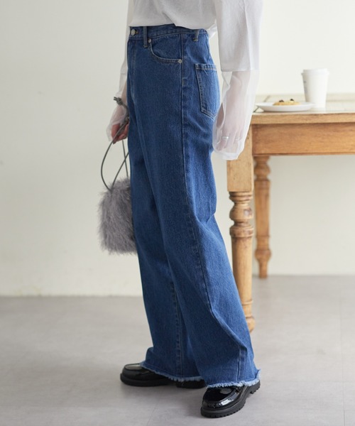 CIAOPANIC TYPY(チャオパニックティピー)の「【willow】デニムフリンジパンツ(デニムパンツ・レディース・サックスブルー/ブルー・S/M)」の18枚目の写真