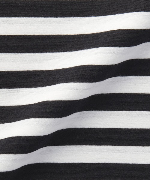 無印良品（ムジルシリョウヒン）の「ベビー　あたまするっと　クルーネック長袖Ｔシャツ　ボーダー（Tシャツ/カットソー・キッズ・ライトイエロー系1/ライトグリーン系/グレー系その他/ブルー系8/パープル系3/ブラック系・80/90/100）」の9枚目の写真