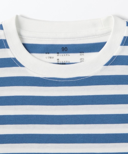 無印良品（ムジルシリョウヒン）の「ベビー　あたまするっと　クルーネック長袖Ｔシャツ　ボーダー（Tシャツ/カットソー・キッズ・ライトイエロー系1/ライトグリーン系/グレー系その他/ブルー系8/パープル系3/ブラック系・80/90/100）」の19枚目の写真