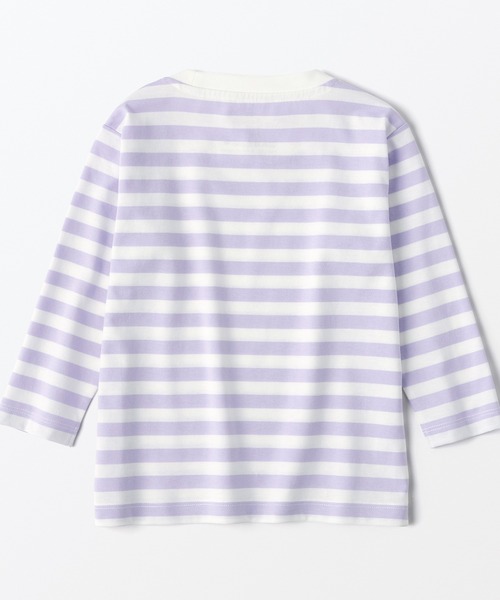 無印良品（ムジルシリョウヒン）の「ベビー　あたまするっと　クルーネック長袖Ｔシャツ　ボーダー（Tシャツ/カットソー・キッズ・ライトイエロー系1/ライトグリーン系/グレー系その他/ブルー系8/パープル系3/ブラック系・80/90/100）」の18枚目の写真