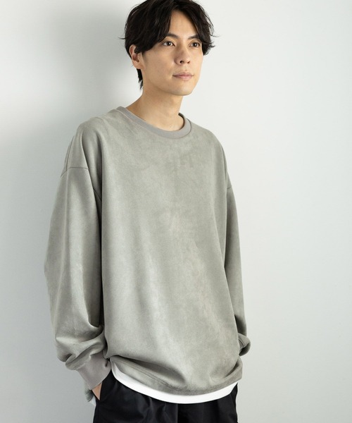 LAKOLE(ラコレ)の「スエードレイヤープルオーバー2 / 990124(その他トップス・メンズ・ライトグレー/ピンク/グリーン/アイボリー・SMALL/MEDIUM/LARGE/X-LARGE)」の3枚目の写真