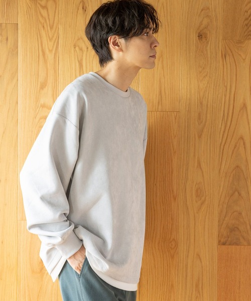 LAKOLE(ラコレ)の「スエードレイヤープルオーバー2 / 990124(その他トップス・メンズ・ライトグレー/ピンク/グリーン/アイボリー・SMALL/MEDIUM/LARGE/X-LARGE)」の2枚目の写真