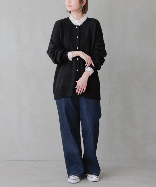 n'OrLABEL（ノアールレーベル）の「【廃盤】『チュールレースカットソー』（Tシャツ/カットソー・レディース・オフホワイト/ブラック・1/2）」の11枚目の写真