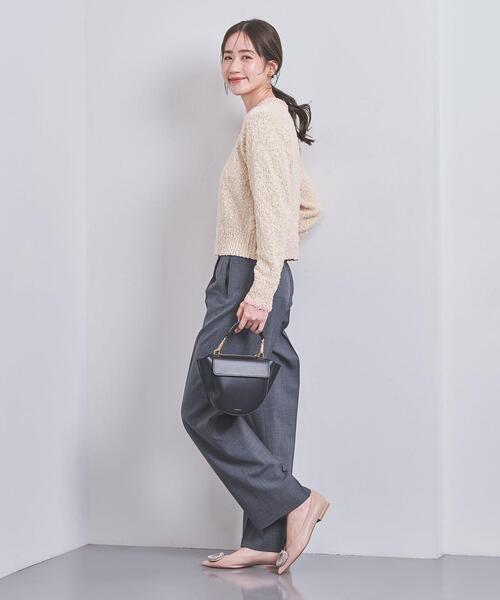 UNITED ARROWS（ユナイテッドアローズ）の「スパンコール ファンシーツイード ニット（ニット/セーター・レディース・ライトピンク/クリーム・FREE）」の6枚目の写真