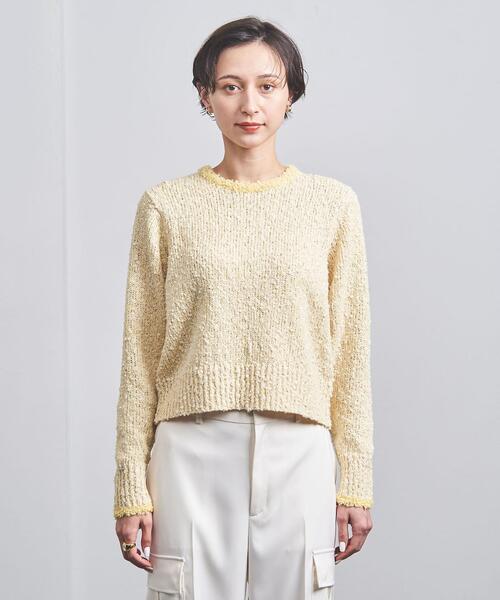 UNITED ARROWS（ユナイテッドアローズ）の「スパンコール ファンシーツイード ニット（ニット/セーター・レディース・ライトピンク/クリーム・FREE）」の7枚目の写真