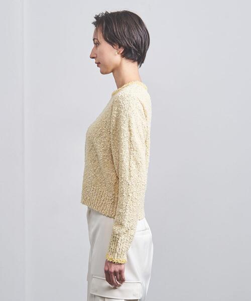 UNITED ARROWS（ユナイテッドアローズ）の「スパンコール ファンシーツイード ニット（ニット/セーター・レディース・ライトピンク/クリーム・FREE）」の8枚目の写真