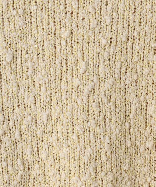 UNITED ARROWS（ユナイテッドアローズ）の「スパンコール ファンシーツイード ニット（ニット/セーター・レディース・ライトピンク/クリーム・FREE）」の14枚目の写真