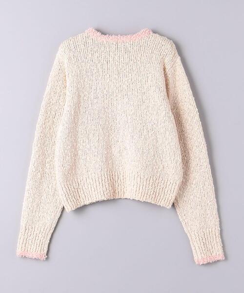 UNITED ARROWS（ユナイテッドアローズ）の「スパンコール ファンシーツイード ニット（ニット/セーター・レディース・ライトピンク/クリーム・FREE）」の16枚目の写真