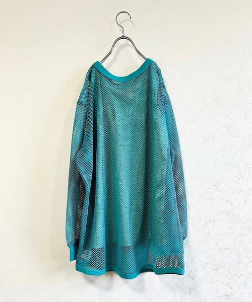 CALMIA（カルミア）の「レイヤードメッシュトップス/おとな（Tシャツ/カットソー・レディース・ブラック/ブルー/オフホワイト・160cm）」の12枚目の写真