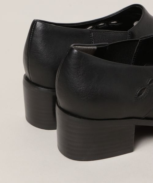 JEANASIS（ジーナシス）の「ウエスタンヒールシューズ/105284（スリッポン・レディース・ブラック/ベージュ・MEDIUM/LARGE）」の12枚目の写真