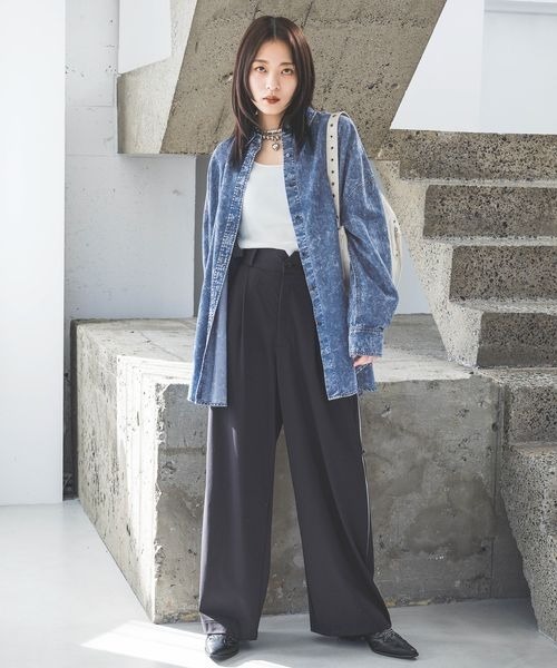 JEANASIS（ジーナシス）の「ウエスタンヒールシューズ/105284（スリッポン・レディース・ブラック/ベージュ・MEDIUM/LARGE）」の13枚目の写真