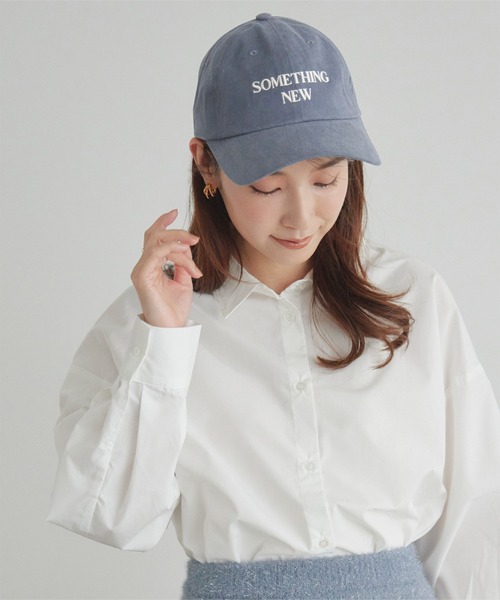 titivate(ティティベイト)の「ポイントロゴ刺繍キャップ(キャップ・レディース・ブラック/アイボリー/ブラウン/ネイビー/パープル・FREE)」の4枚目の写真
