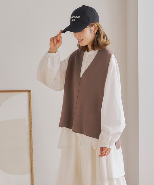 titivate(ティティベイト)の「ポイントロゴ刺繍キャップ(キャップ・レディース・ブラック/アイボリー/ブラウン/ネイビー/パープル・FREE)」の11枚目の写真