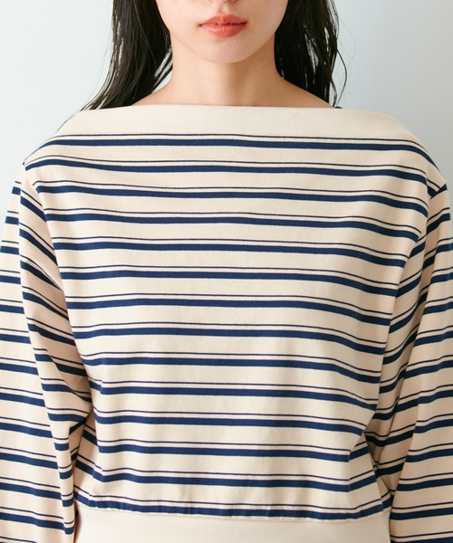 VIS(ビス)の「マルチボーダーオフショルトップス(Tシャツ/カットソー・レディース・レッド系その他4/ホワイト系その他5・FREE)」の7枚目の写真