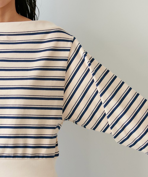 VIS(ビス)の「マルチボーダーオフショルトップス(Tシャツ/カットソー・レディース・レッド系その他4/ホワイト系その他5・FREE)」の4枚目の写真