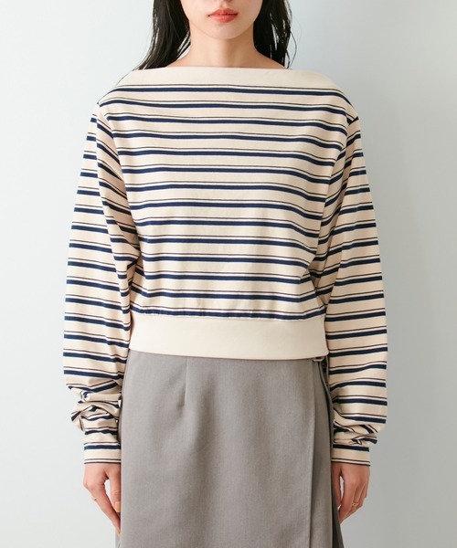 VIS(ビス)の「マルチボーダーオフショルトップス(Tシャツ/カットソー・レディース・レッド系その他4/ホワイト系その他5・FREE)」の11枚目の写真