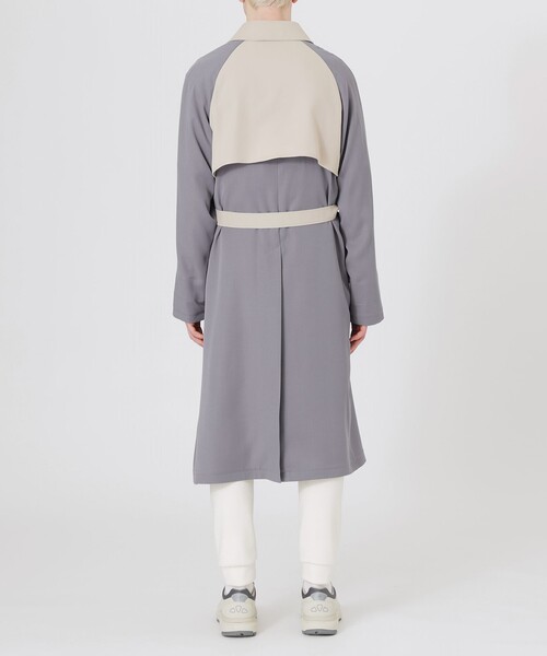 LOVELESS(ラブレス)の「エアロツイルバイカラーステンカラーコート(トレンチコート・メンズ・ブラック/グレー系その他・L/S/M)」の8枚目の写真